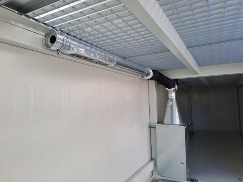 Sistema de calefacción instalado en un almacén APQ-9 para peróxidos orgánicos